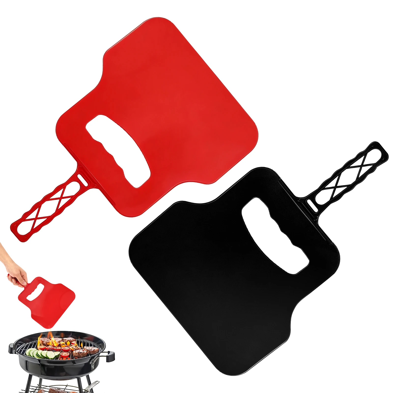 Camping Cooking Tools - Ventilateur manuel en plastique, outil de