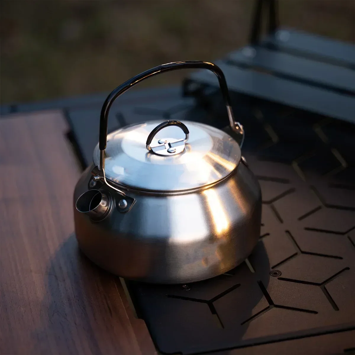 Camping Cooking Kettle - Bouilloire en acier inoxydable 0,8 l,