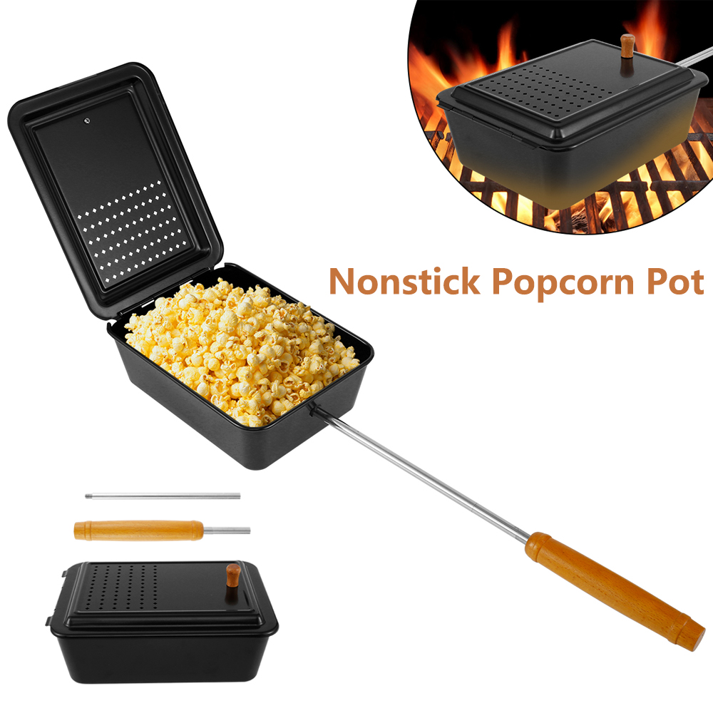 Skillet Cast Iron Camp - Pot à pop-corn portable en fer