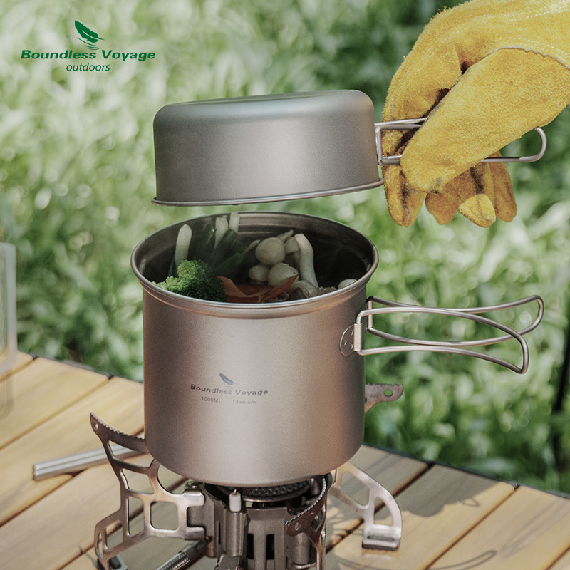 Camping Cooking Pots And Pans Set - Ensemble de casserole pliante et de