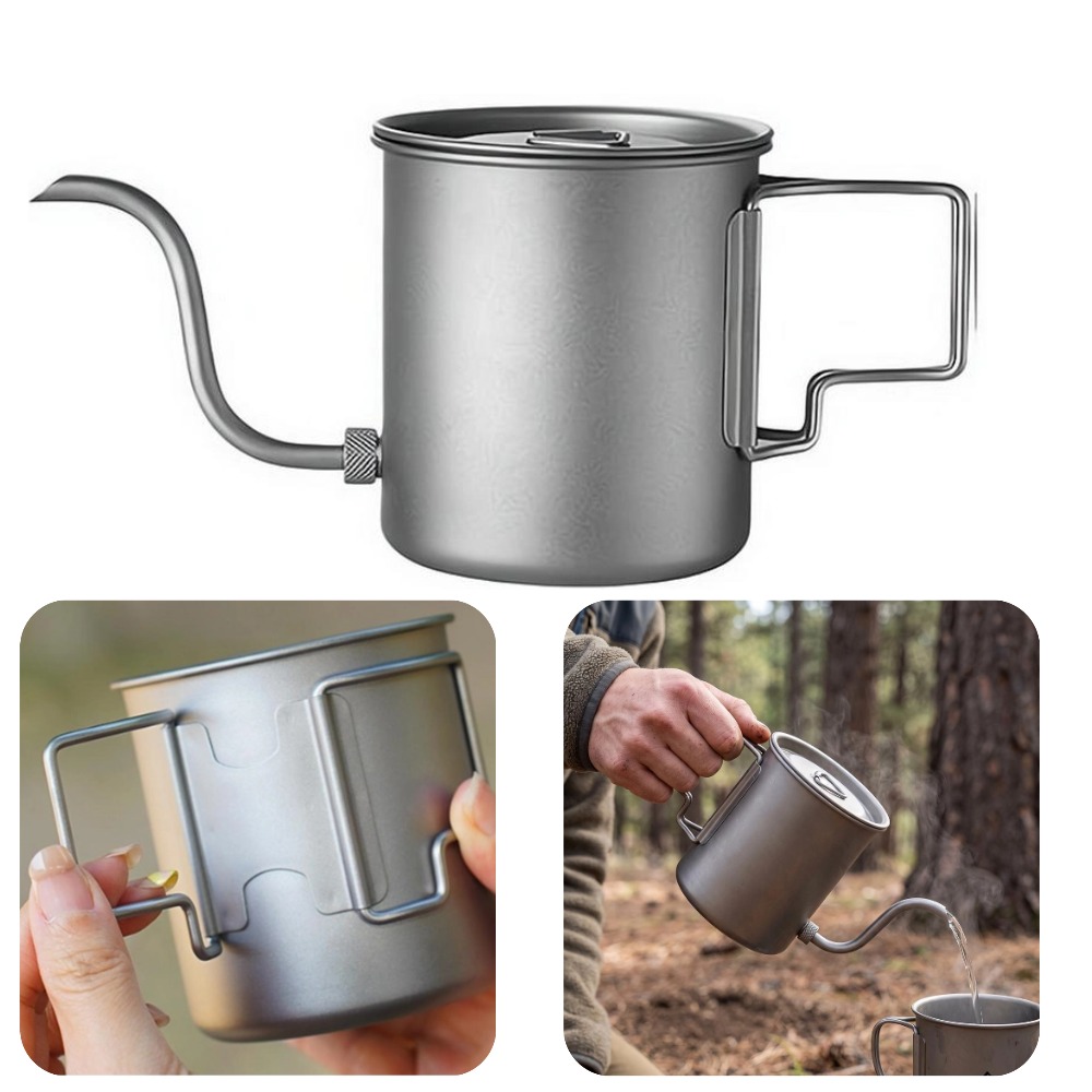 Camping Cooking Lightweight - Bouilloire à café en titane pur