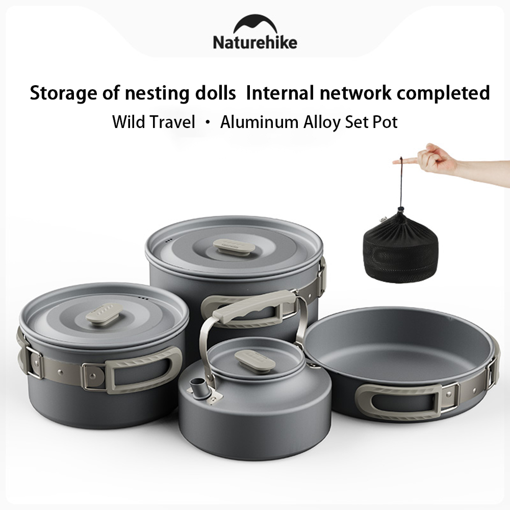 Camping Cooking Pots And Pans Set - Natureifa-ensemble de casseroles d'extérieur, équipement de
