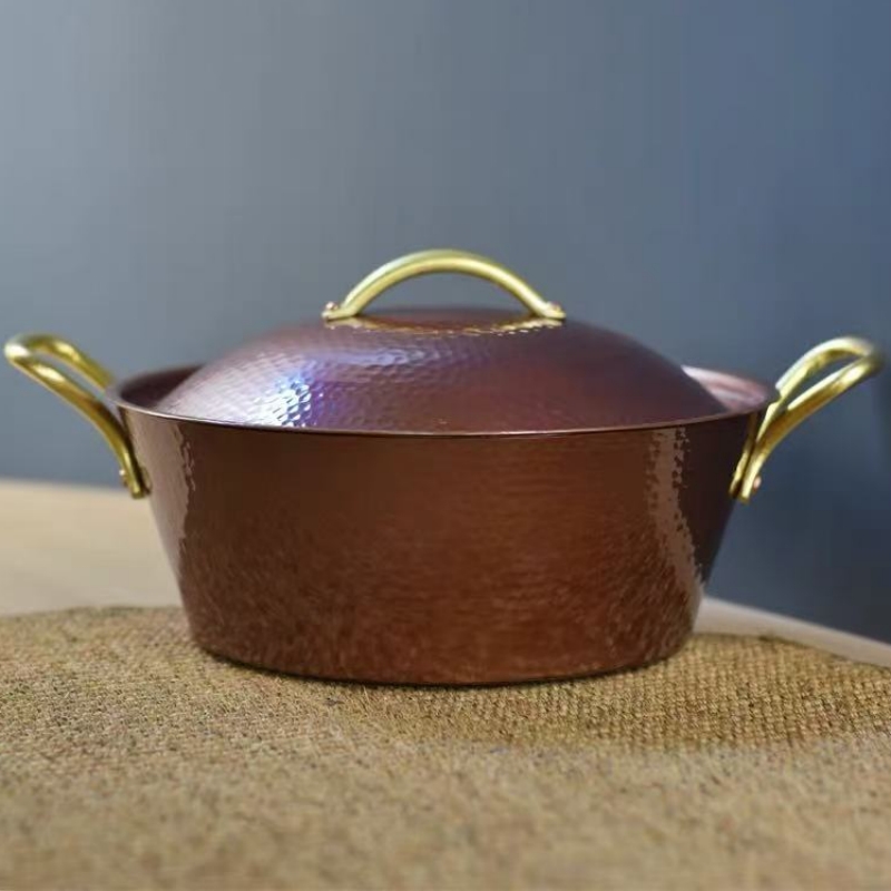 Camping Cooking Pot - Marmite en cuivre Vintage fabriquée à