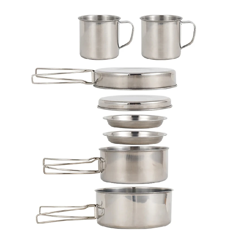 Ensemble de 8 ustensiles de cu - Camping Cooking Pots And Pans Set avis et prix
