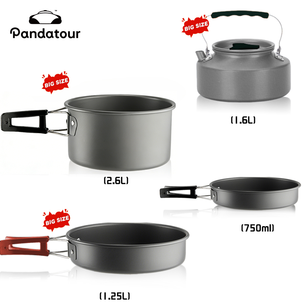 Pandatour Camping cuisine alum - Camping Cooking Set 2 Person avis et prix