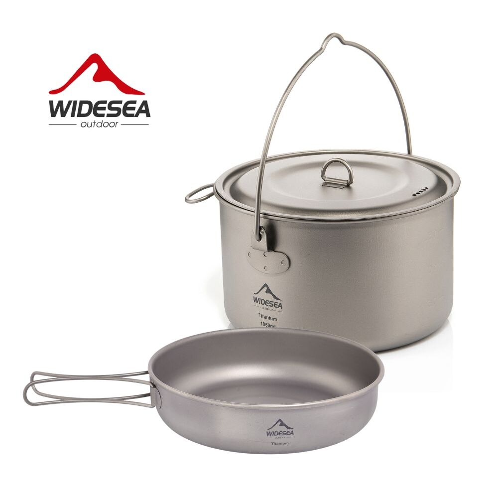 ESEA-Batterie de cuisine en ti - Camping Cooking Pots And Pans Set avis et prix