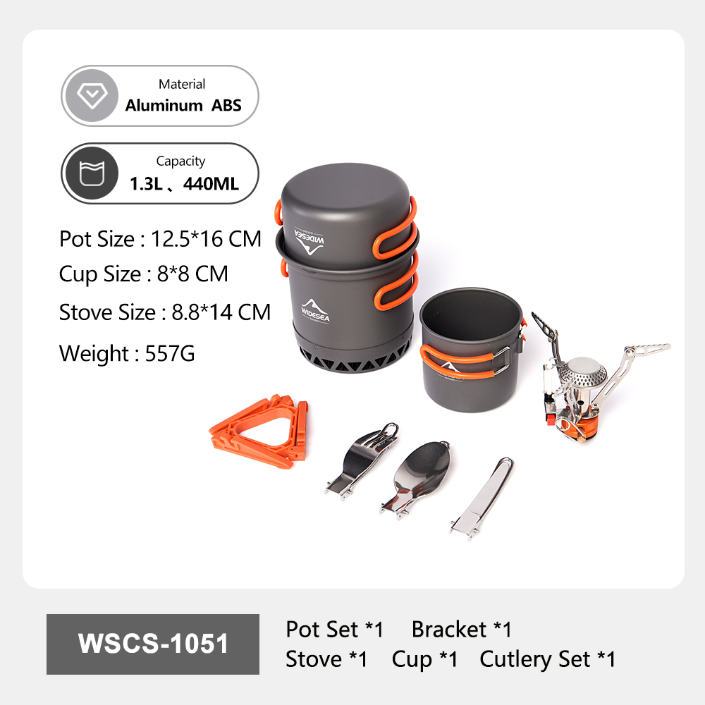 Widesea – ensemble d'ustensile - Camping Cooking Set 2 Person avis et prix