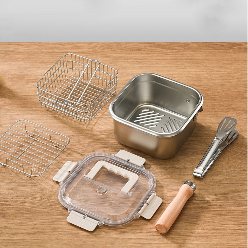 Poêle à frire Portable en acie - Camping Cooking Pots And Pans Set avis et prix