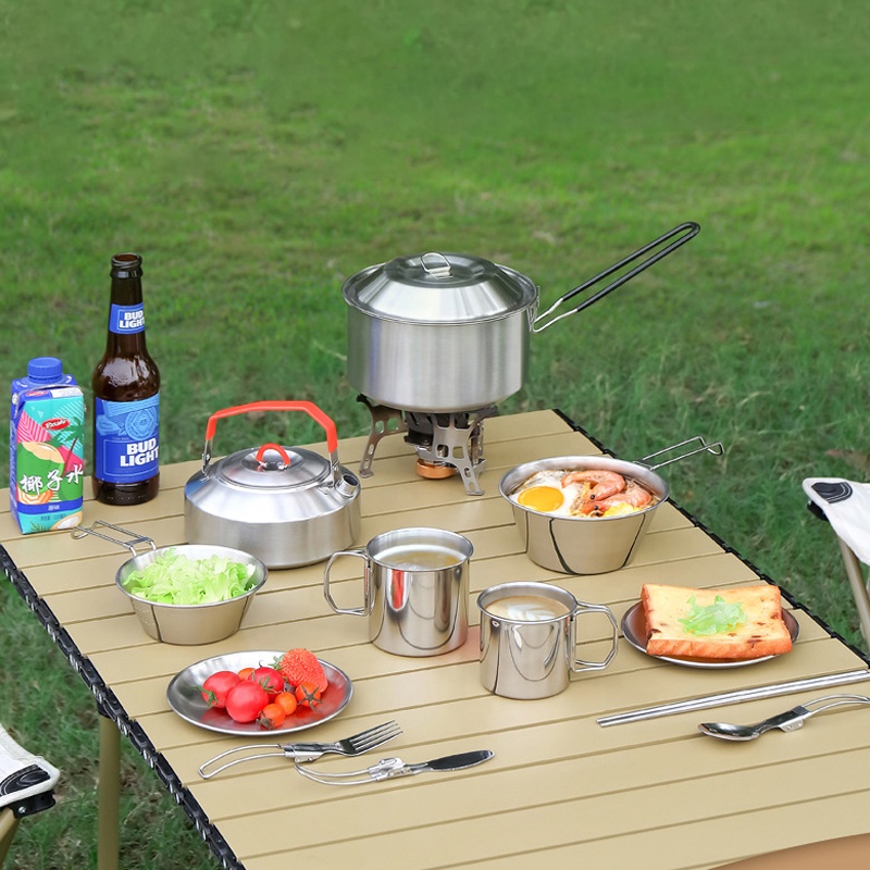 Offre spéciale 304 en acier in - Camping Cooking Mess Kit avis et prix