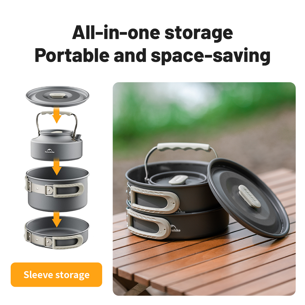 Naturehike – Kit d'ustensiles  - Camping Cooking Set 2 Person avis et prix