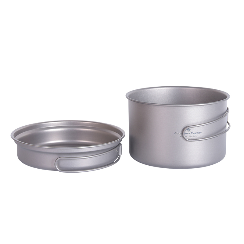 Poêle à frire en titane Boundl - Camping Cooking Pots And Pans Set avis et prix