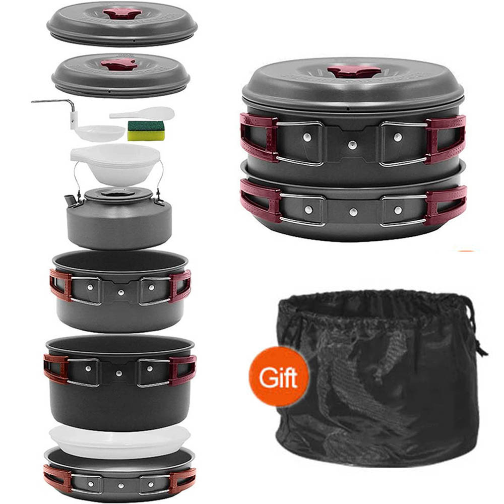 Ensemble de casseroles de piqu - Camping Cooking Pots And Pans Set avis et prix