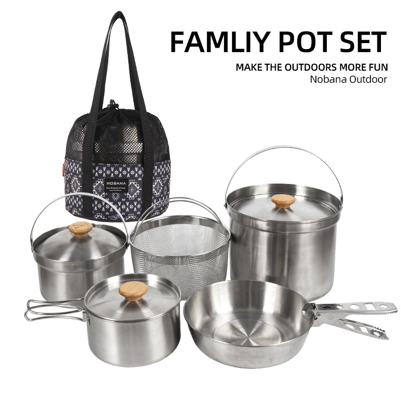 NOBANA plus récent ensemble de - Camping Cooking Kettle avis et prix