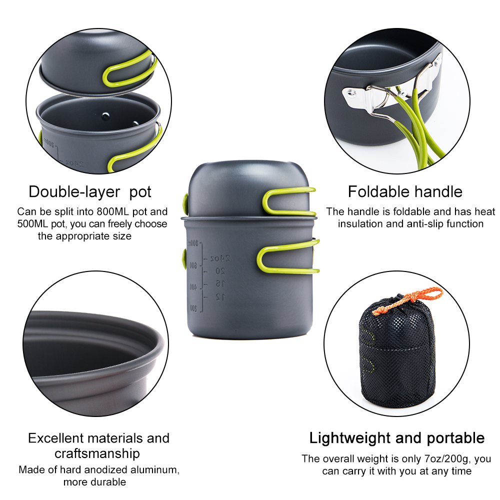 Ensemble de cuisine de camping - Camping Cooking Set 2 Person avis et prix