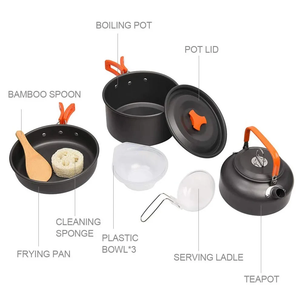 Kit de cuisine de camping, ens - Camping Cooking Set 2 Person avis et prix
