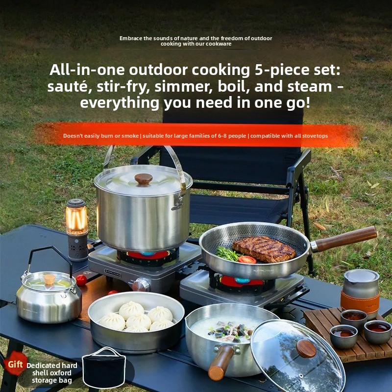 Ensemble de cuisine de camping - Camping Cooking Pots And Pans Set avis et prix