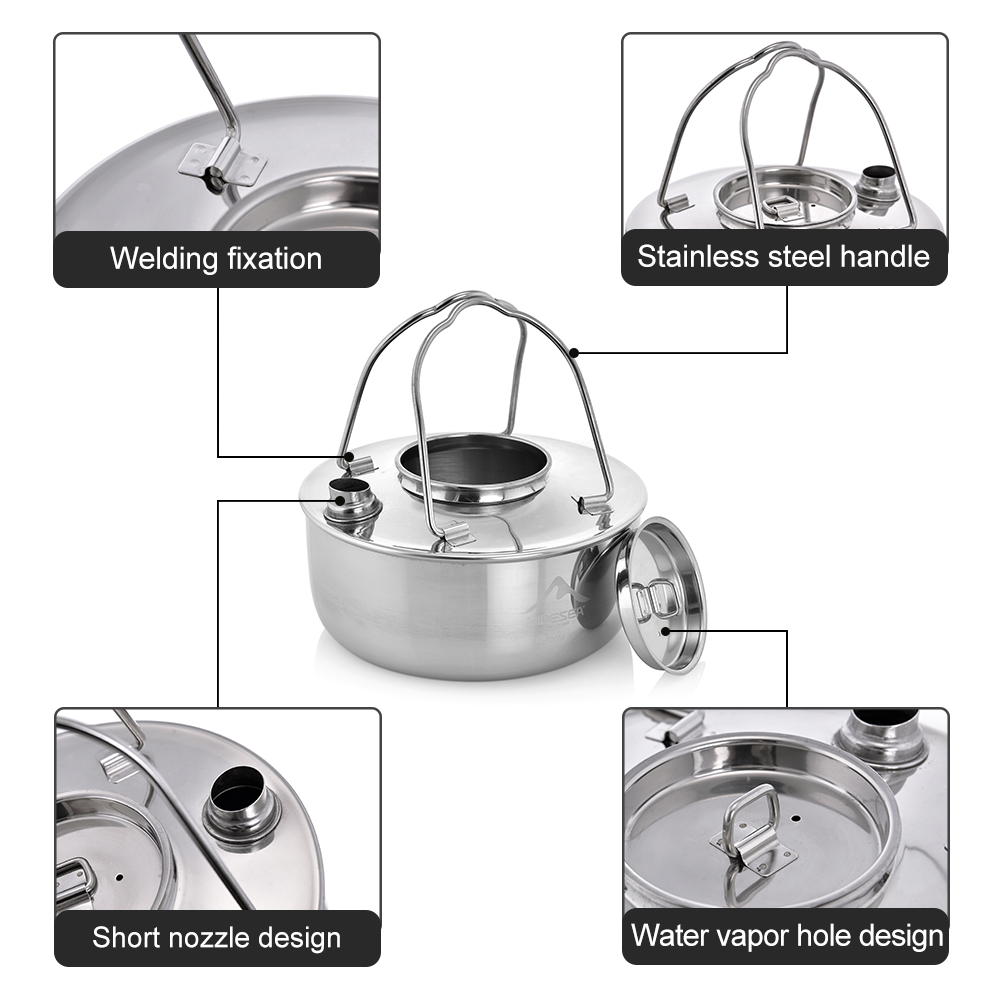ESEA-Bouilloire portable en ac - Camping Cooking Kettle avis et prix