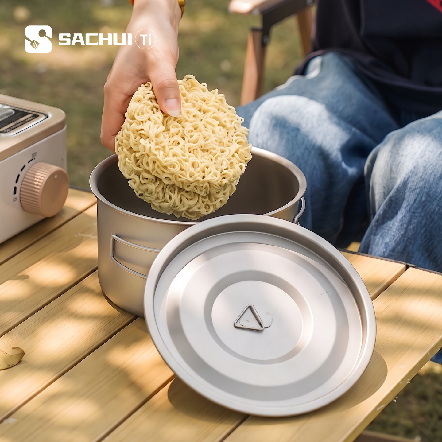 Pot portable ultraléger en tit - Camping Cooking Set 2 Person avis et prix