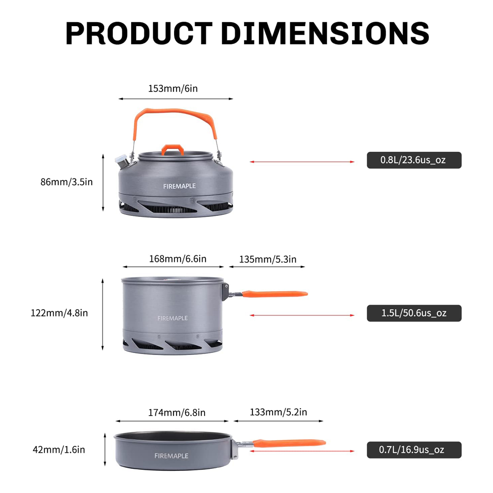 Fire Maple Camping Ustensiles  - Camping Cooking Kettle avis et prix