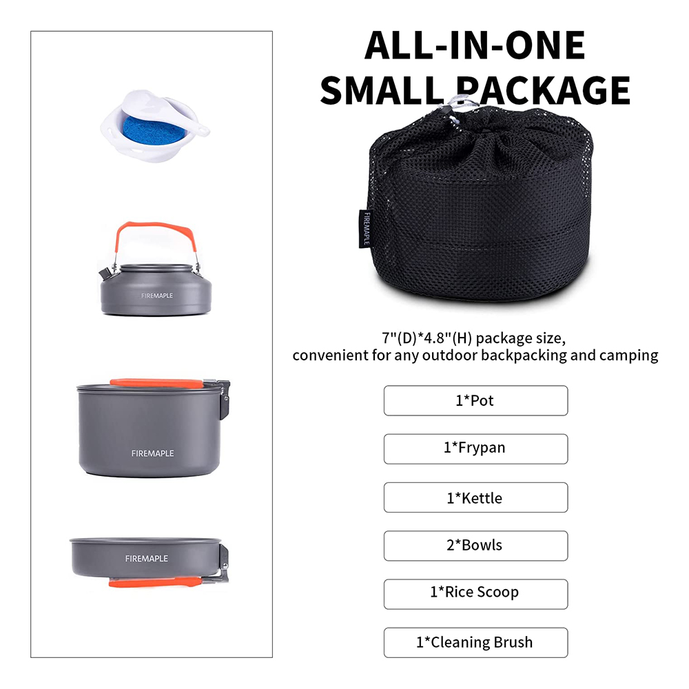 Ensemble de casseroles de piqu - Camping Cooking Set 2 Person avis et prix